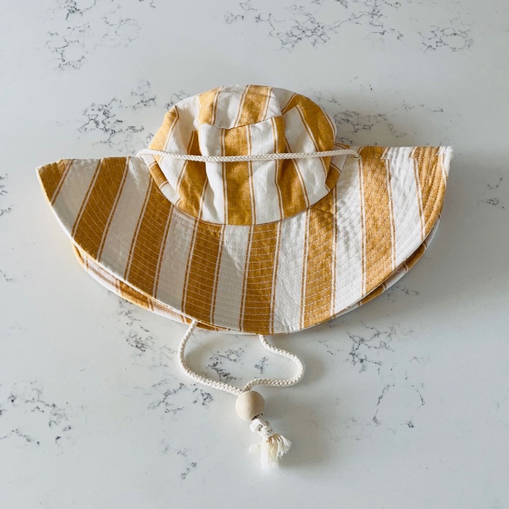 Madewell Striped Linen-Cotton Oversized Sunhat - Picture 6 of 10